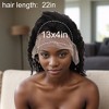 Unique Bargains Women's Medium Wave Curly Long Hair Wig 13x4in 150 Real Human Hair Black 1 Pc - 4 of 4