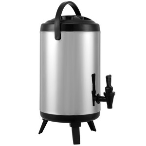 VEVOR Stainless Steel Insulated Beverage Dispenser, 2 Gallon 7.6 Liter, Thermal Hot and Cold Drink Server Dispenser with Spigot Handle, Food-grade - 1 of 4