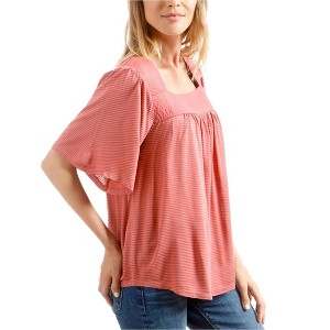 Lucky Brand Womens Shadow Stripe Peasant Blouse - 1 of 1