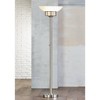 Possini Euro Design Light Blaster Art Deco Torchiere Floor Lamp 72 1/2" Tall Brushed Nickel LED Frosted Glass Bowl Shade for Living Room Bedroom House - 2 of 4