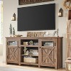 SinCiDo Farmhouse TV Stand, 66 Inch Rustic Media Console for 75 Inch TV, Barn Door Storage Cabinet & Entertainment Center for Living Room - 3 of 4