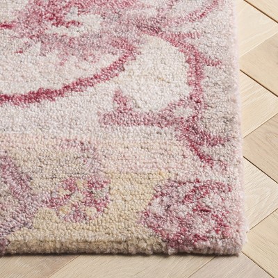 Hand-Tufted Light Pink Wool and Synthetic 3' x 5' Area Rug