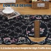 Floral Irregular Edge Carpet Indoor Non Slip Washable Boho Vintage Entry Rug Low Pile Throw Rugs for Entryway - 4 of 4