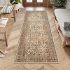 Acekool 2x6 Ft Vintage Floral Boho Area Rug, Washable Low Pile Non-Slip Carpet for Living Room, Bedroom, Dining, Kids & Pets - 2 of 4