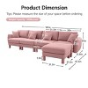 L-Shape Sectional Sofa with Ottoman, 4-Seater Sofa with Armrests and Cylindrical Legs, Boucle Fabric Couch with Cushion-Coolbibila - 4 of 4