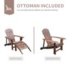 Aghana Digitals Rustic Brown Wooden Adirondack Chair with Ottoman, Weather-Sealed Fire Pit Seating, - 4 of 4