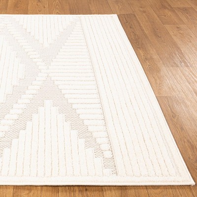 Luxe Weavers Moroccan Diamond Cream 2x3 Indoor Area Rug : Target