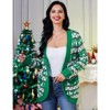 Coolmee Women's Christmas Reindeer Traditional Knitted Holiday Ugly Sweater Girl Pullover Cardigan - 2 of 4