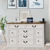 9-Drawer Fluted Dresser for Bedroom, Natural Oak Wood Chest of Drawers with Metal Handles - 2 of 4