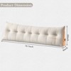 Bekrvio Velvet Wedge Headboard Pillow, Bed Rest Reading Backrest Cushion with Removable Cover & Side Pockets for Daybed & Couch - 2 of 4