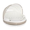 Intex Inflatable Canopy Island Float Lounge + AC Electric Air Pump w/ 3 Nozzles - 2 of 4