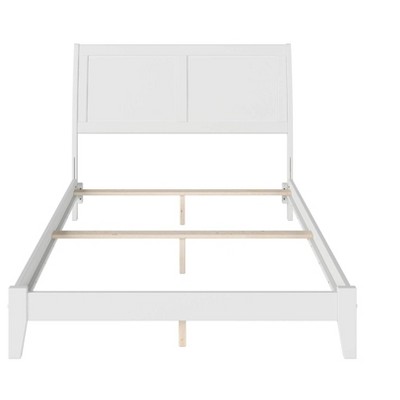 Portland Full/Double White Wood Sleigh Bed with Storage Drawers