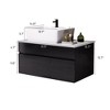 GDFStudio Robert 31.5" Wall-Mounted Ceramic Sink Bathroom Vanity with Drawer and Shelf - 3 of 4
