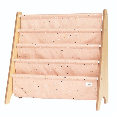 3 Sprouts Recycled Fabric Kids Bookcase, Toddler Bookshelf - Terrazzo Clay