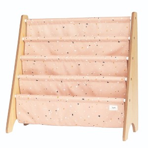 3 Sprouts Recycled Fabric Kids Bookcase, Toddler Bookshelf - Terrazzo Clay - 1 of 4