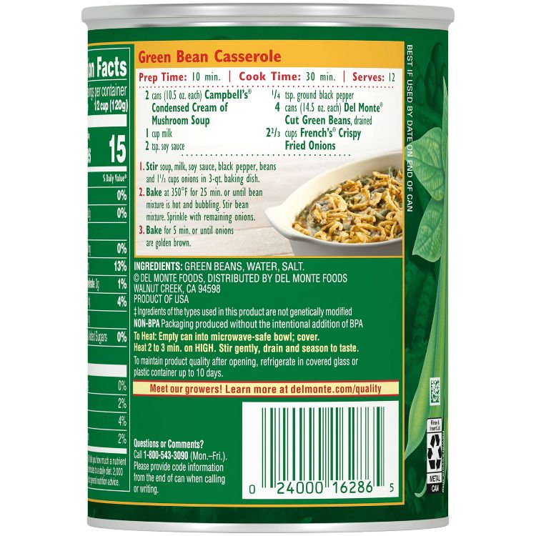 Del Monte Cut Green Beans - 14.5oz, 3 of 3