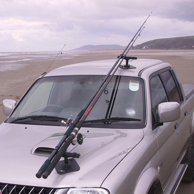 Black Magnetic Rod Rack with Vacuum Technology for 4 Rods