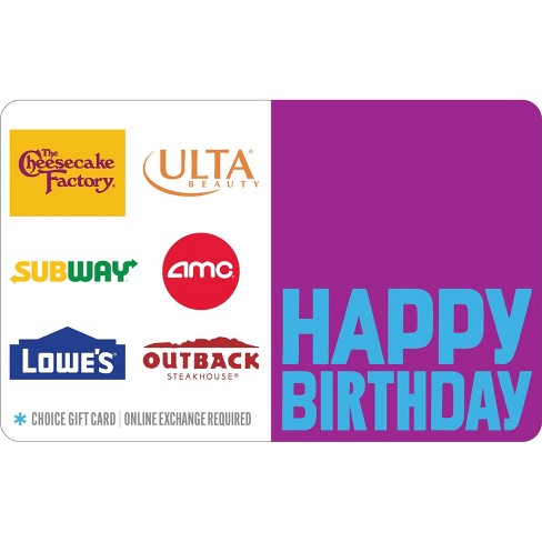 Happy Birthday Gift Card $25 (Email Delivery)