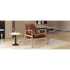 Vynxaria U-Can PU Leather Accent Chair, Mid-Century Modern Armchair with Solid Wood Frame, Reading Leisure Chair with High Back for Living Room - 4 of 4