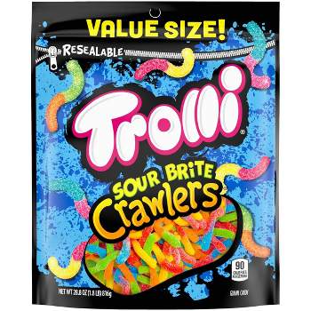Trolli Sour Brite Candy Crawlers Gummi Worms – 28.8oz