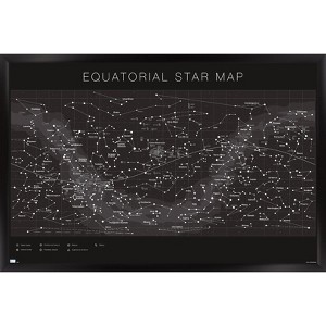 Trends International Astrology - Equatorial Star Map Framed Wall Poster Prints - 1 of 4