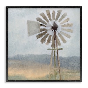 Stupell Industries Neutral Blue Windmill Breeze, 17" x 17" - 1 of 4