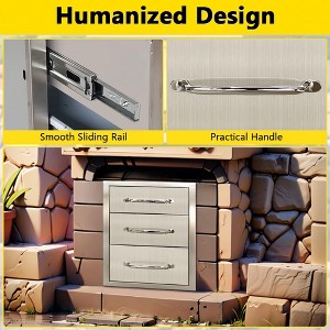 Garvee  Outdoor Kitchen Drawers, Stainless Steel Access BBQ Drawers with Flush Mount Handle - 1 of 4