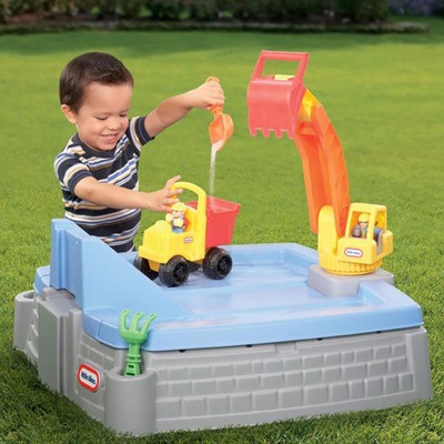 Little Tikes Big Digger Outdoor Construction Sandbox with Crane and Dump Truck