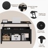 Yaheetech Lift Top Coffee Table With Hidden Compartment & 3 Cube Open Shelves For Living Room, Reception Room, Office - 4 of 4
