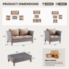 Maggift Patio Seating Sets, with 2 Single Sofas, Loveseat and Coffee Table for Garden, Backyard, Balcony, Beige, 32.1"*27.6"*27.6" - 2 of 4