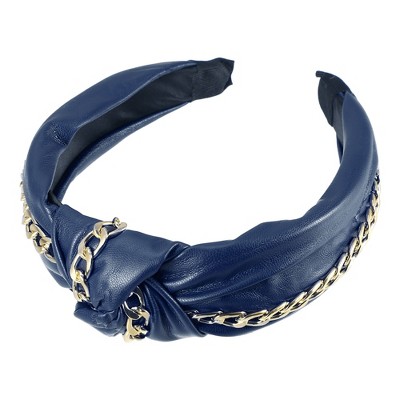 Unique Bargains Women's Fashion Vintage Knotted PU Leather Knotted Headbands 1 Pc