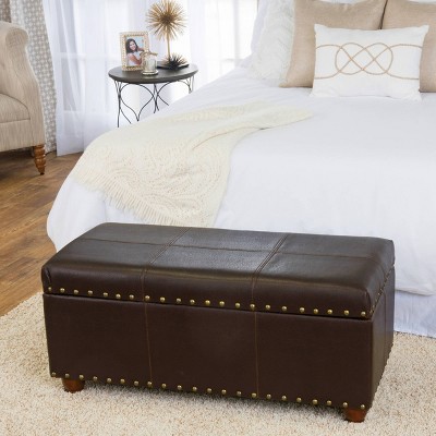 Storage Cocktail Bench Brown - HomePop