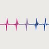 Adult Design By Humans Bisexual Pride Rainbow Heartbeat By Thingsandthings T-Shirt - 2 of 2