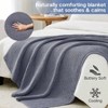 Light Grey Knitted Weighted Blanket 15lbs, 60x80 Cooling Throw for Hot Sleepers, Breathable Chunky Knit Heavy Blanket for Queen/King Beds - 2 of 4