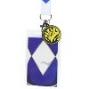 Power Rangers Lanyard ID Badge Holder  Blue Ranger w/ Triceratops Rubber Pendant - 2 of 4