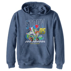 Boy's Toy Story Buzz & Woody Rocket Car Pull Over Hoodie - 1 of 4