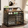 Gulches 43.3 inch Dog Crate Furniture for Large Dogs,Double Door Dog Kennel,Heavy Duty Dogs Decorative Pet House for Large Medium Dogs,Rustic Brown - 3 of 4