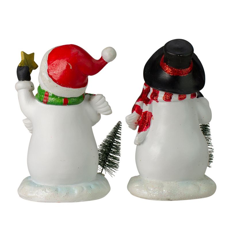 Northlight Set of 2 Glittered Snowman Christmas Stocking Holders 5.75", 4 of 5