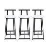 NicBex Modern Bar Stools Set of 3,Counter Height Bar Stools with Backrest,Metal Island Chairs for Restaurant,Home,Stools for Kitchen Counter - 2 of 4