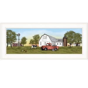 Gulches Modern Framed Print, Summer on the Farm, White Frame, Ready to Hang - 1 of 4