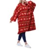 Tirrinia Woman Oversized Wearable Blanket Hoooded Sweatshirt, Warm Cozy Gift for Women Wife - 4 of 4