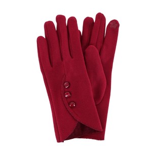 CTM Women's Faux Suede Fleece Lined Touchscreen Gloves - 1 of 1