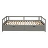 Twim Size Wooden Daybed with Trundle and Two Storage Drawers - 3 of 4