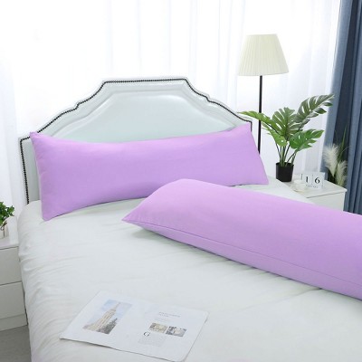 2 Pcs Body 1800 Series Soft Brushed Microfiber Pillow Cover Lilac - PiccoCasa