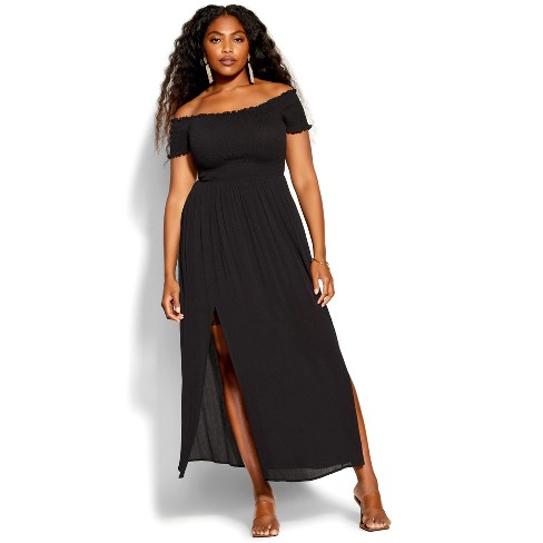 City Chic | Women's Plus Size Summer Passion Maxi Dress - Black - 20w ...