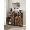 VASAGLE Storage Cabinet Cupboard Bathroom Cabinet Rustic Brown and Black - image 4 of 4