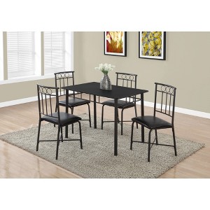 5-Piece Dining Set with Rectangular Table and 4 Armless Chairs - 1 of 4