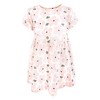 Hudson Baby Infant Girls Cotton Dresses, Soft Pink Sage Rose - 4 of 4