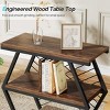 Syemin End Tables Industrial 3-Tier End Table, Side Table with Storage Shelves, Accent Table for Living Room, Bedroom, Brown, 25.59"*11.81"*24.8" - 4 of 4