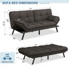MUUEGM Multifunctional Upholstered Sofa Bed With Adjustable Armrests And Reclining Backs - 4 of 4